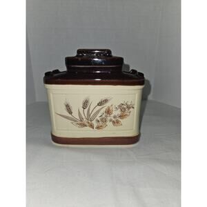 Vintage Wheat Pattern Ceramic Napkin Holder Kitchen Accessory Japan